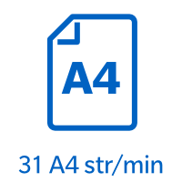 rýchlosť 33 čb strán A4/min