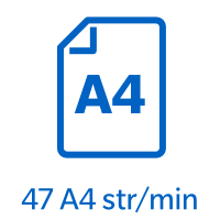 rýchlosť 47 čb strán A4/min