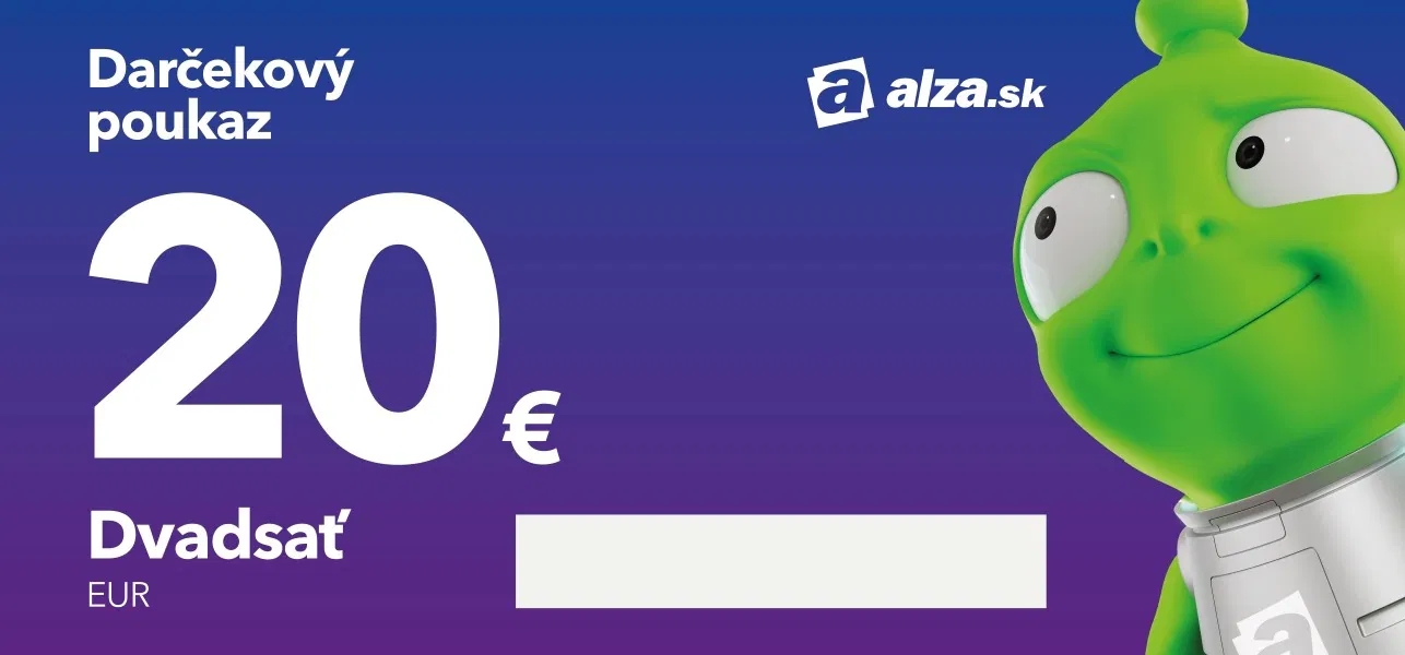 Elektronický darčekový poukaz Alza.sk na nákup tovaru v hodnote 20 €