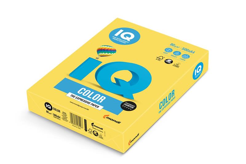 Papier IQ color A3 80g kanárikovožltý