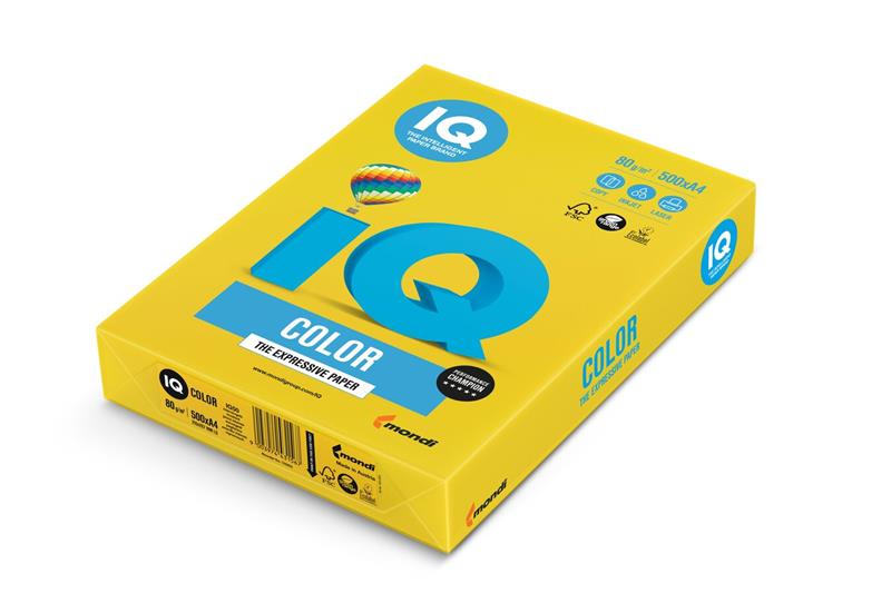 Papier IQ color A3 80g intenzívnožltý